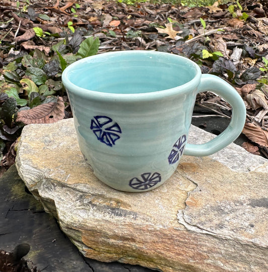 Aqua Espresso Mug w/blue texture