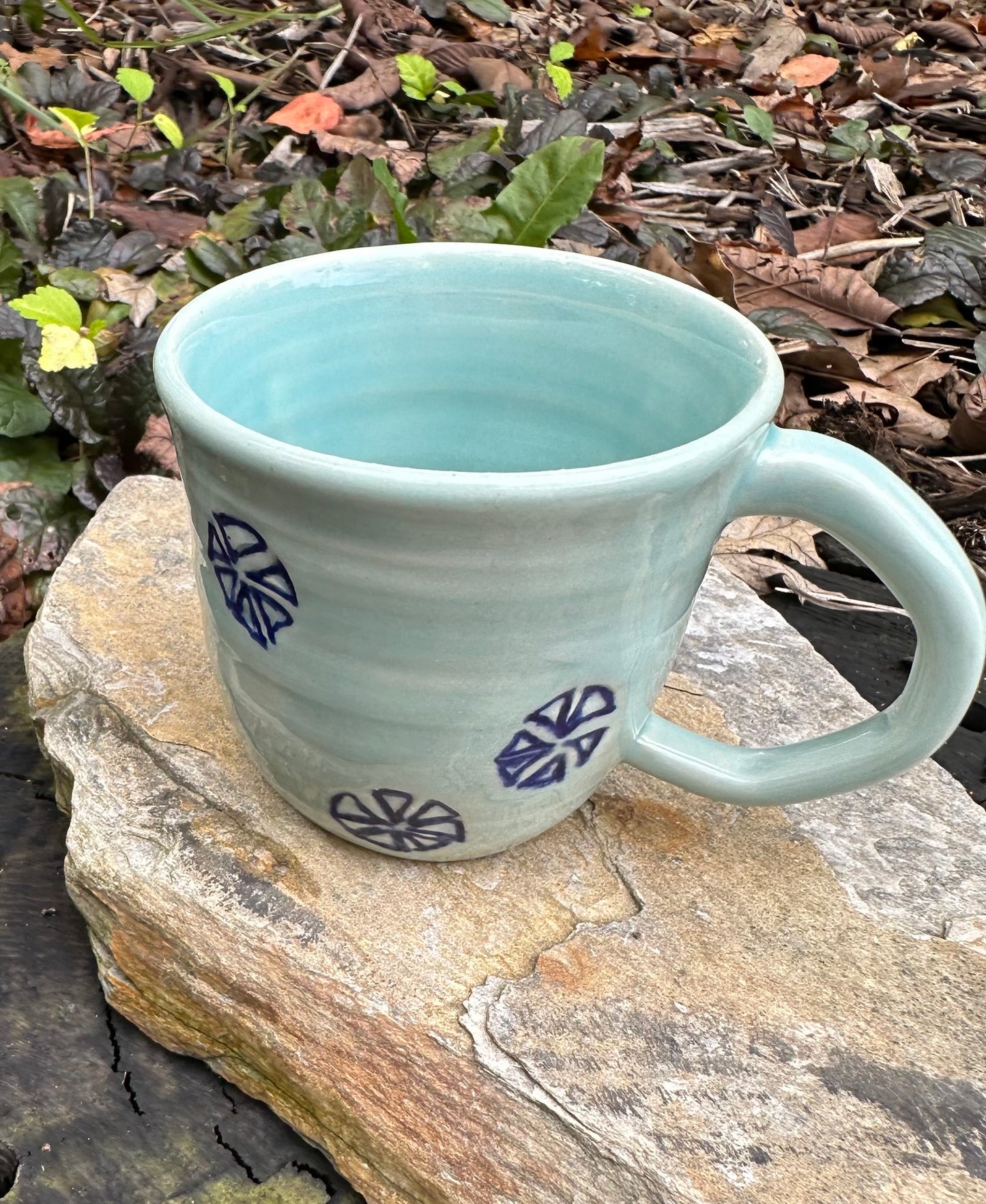 Aqua Espresso Mug w/blue texture