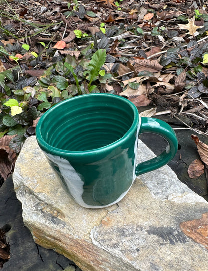 Green Espresso Mug w/ white drips