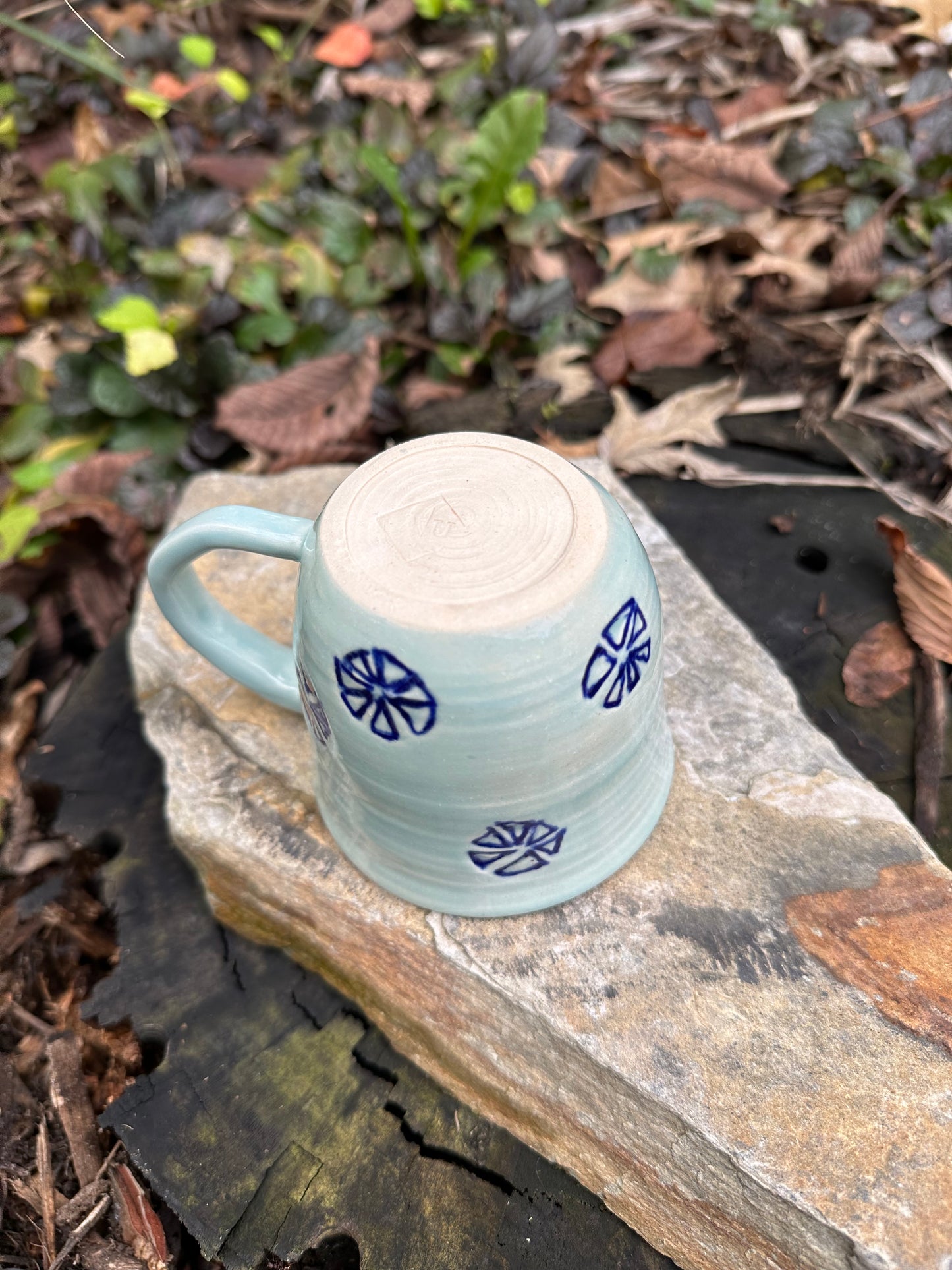 Aqua Espresso Mug w/blue texture