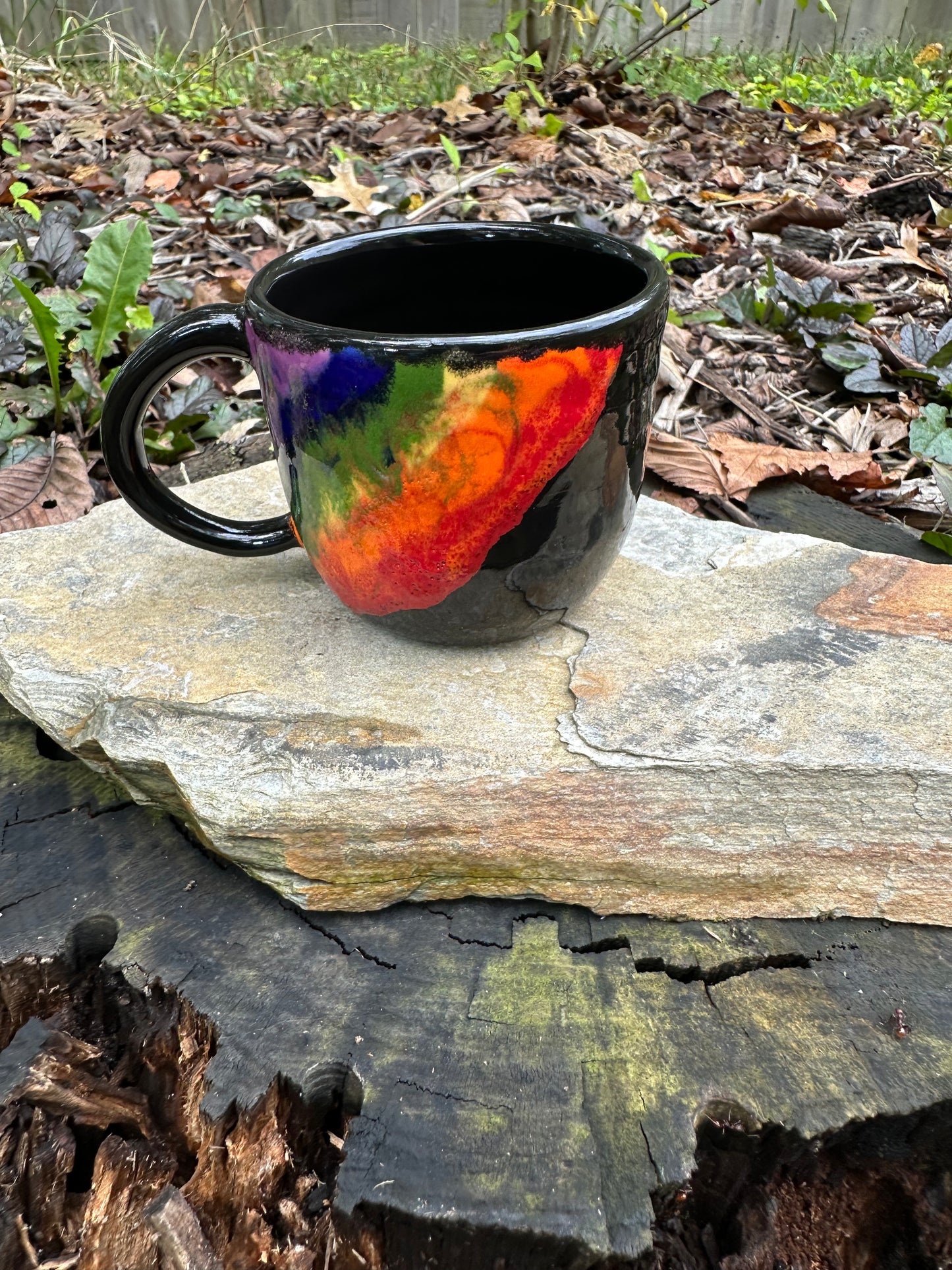 Black Rainbow Espresso Mug